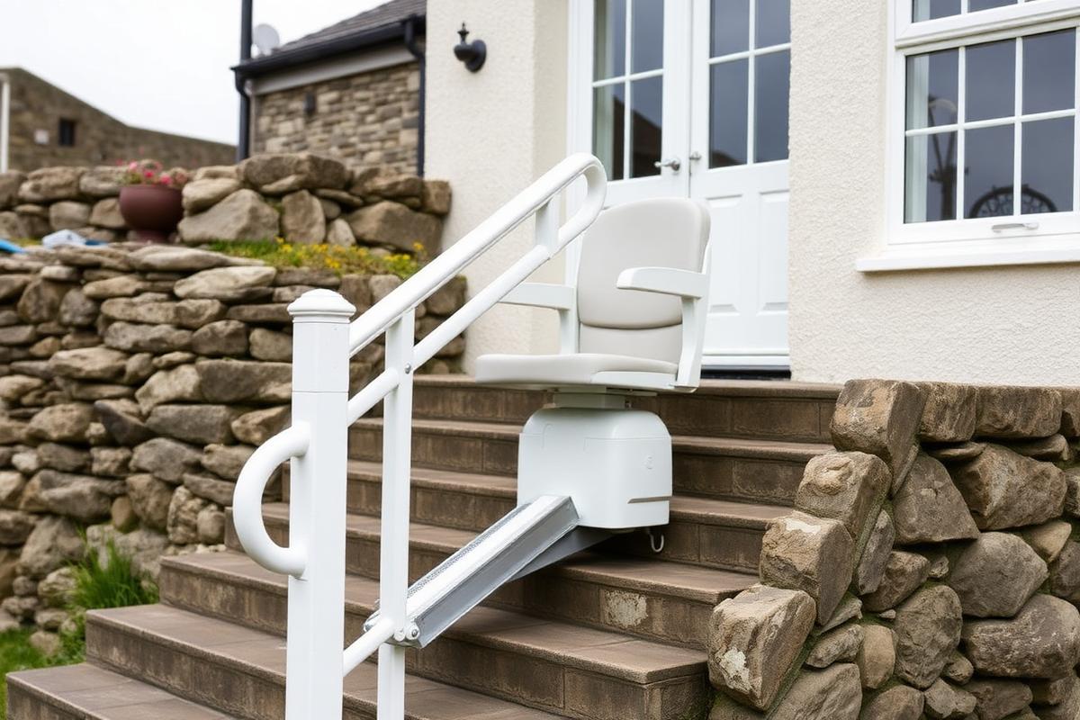 Outdoor stairlift for a coastal Gower property