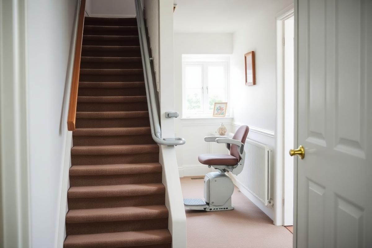 Straight stairlift installed in a Gower home